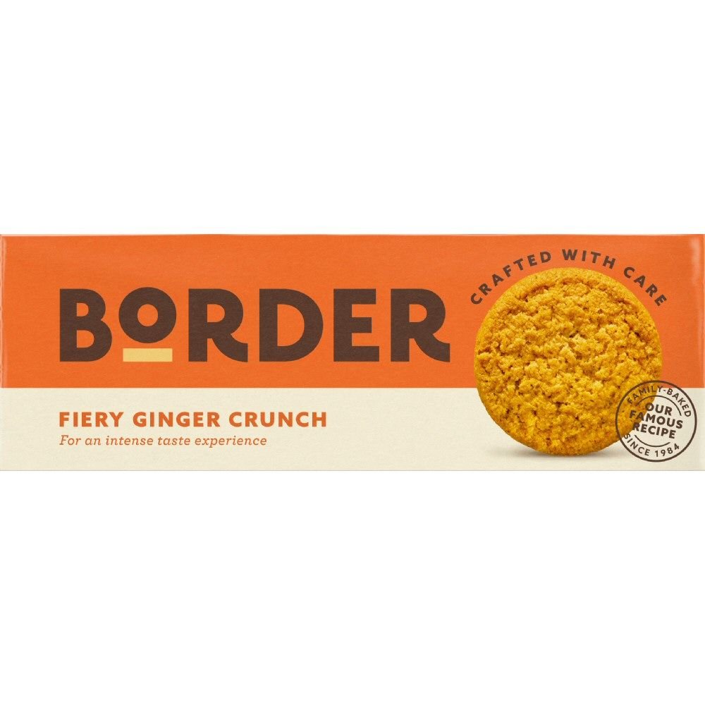 Border Biscuits 135g Firey Ginger Crunch Biscuits - Old Railway Line Garden Centre