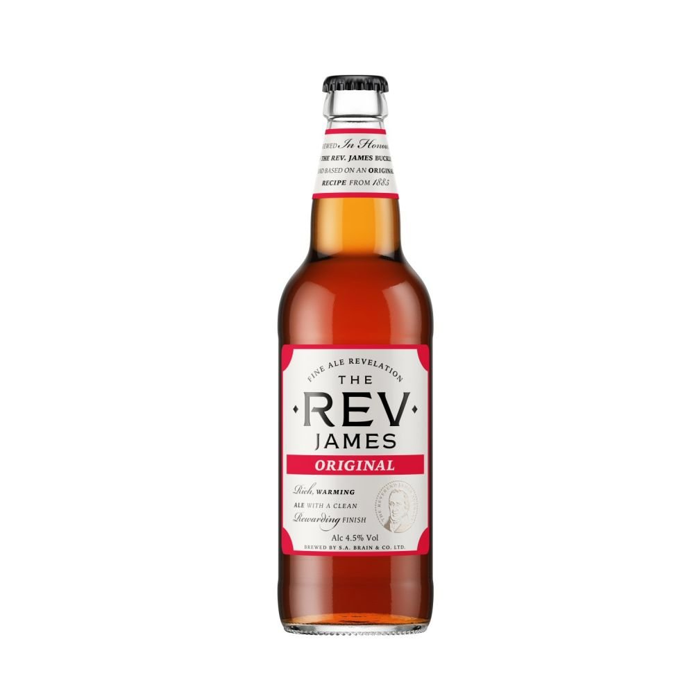 Brains 500ml Rev James Bitter Bottle - Old Railway Line Garden Centre