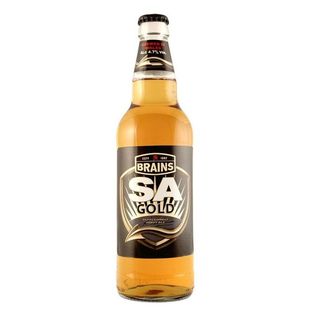 Brains 500ml SA Gold Ale Bottle - Old Railway Line Garden Centre