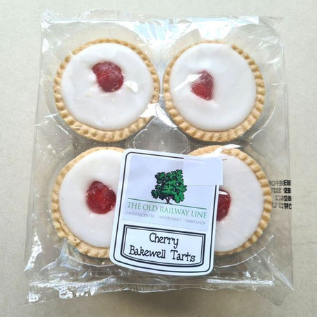 Bramble Food 4 Cherry Bakewell Tarts - Old Railway Line Garden Centre