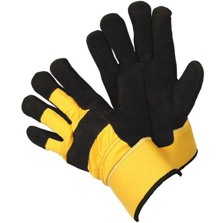 Briers Black and Yellow Thermal Rigger Gloves - Extra Large - Old Railway Line Garden Centre