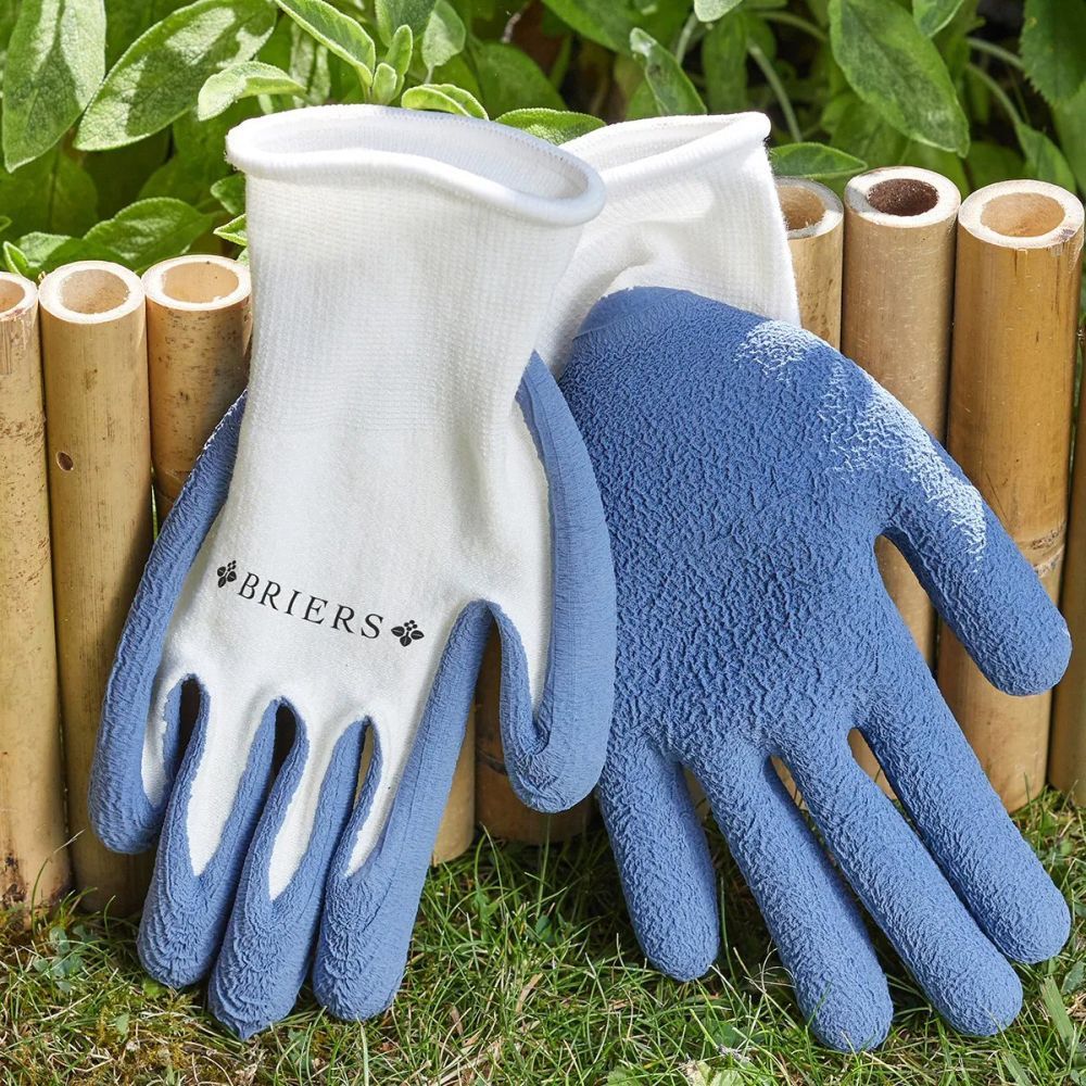 Briers Blue Bamboo Grips Gloves - Small - Old Railway Line Garden Centre