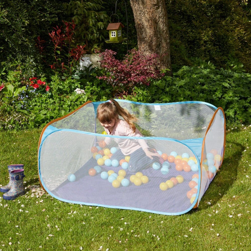 Briers Kids! 107cm Pop - Up Outdoor/Indoor Play Pit & 100 Balls - Old Railway Line Garden Centre
