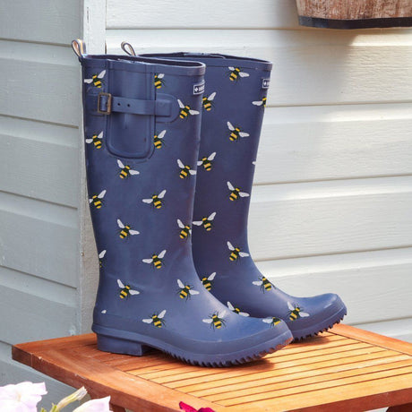 Briers Navy Bees Wellies - Size 8 - Old Railway Line Garden Centre