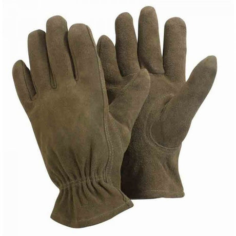 Briers Olive Premium Suede Gardener Gloves - Medium - Old Railway Line Garden Centre