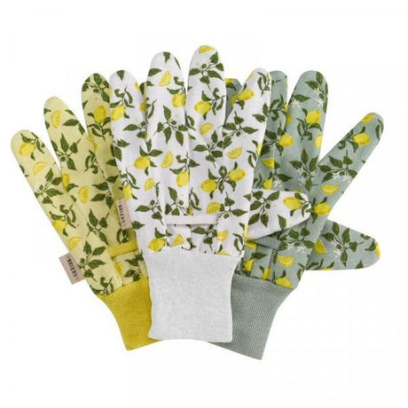 Briers Sicilian Lemon Cotton Grips Triple Pack - Medium - Old Railway Line Garden Centre