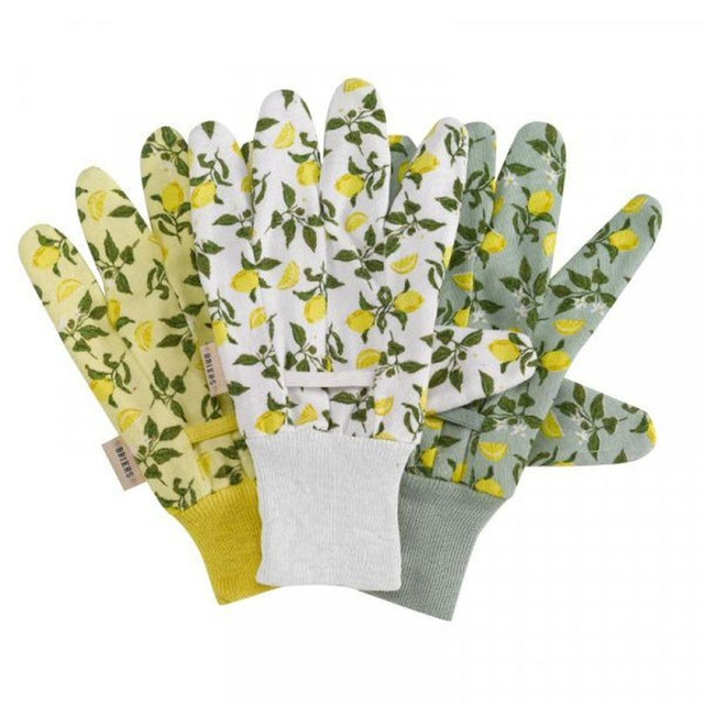 Briers Sicilian Lemon Cotton Grips Triple Pack - Medium - Old Railway Line Garden Centre