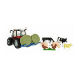 Britains 1:32 Scale Red Massey Ferguson With Animals Farm Set - Old Railway Line Garden Centre