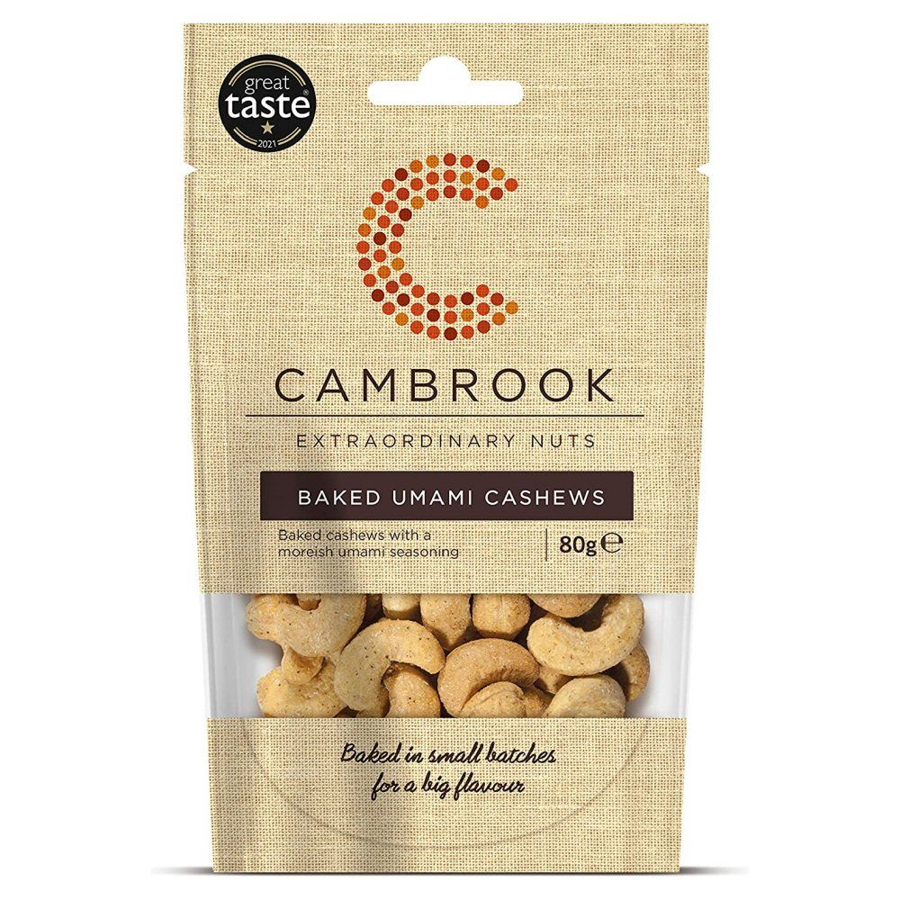 Cambrook 80g Baked Umami Cashew Nuts - Old Railway Line Garden Centre