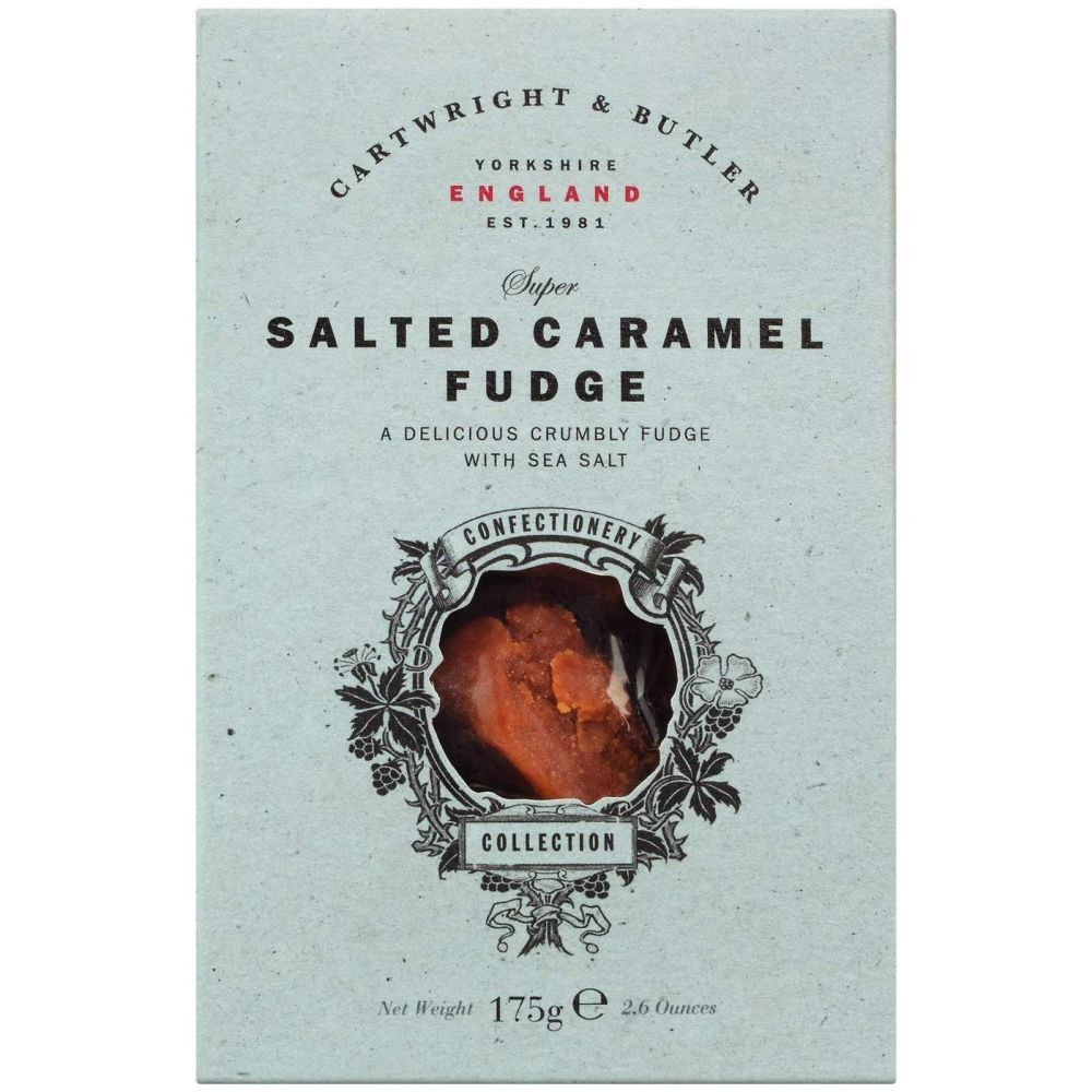 Cartwright & Butler 175g Sea Salted Fudge Carton - Old Railway Line Garden Centre