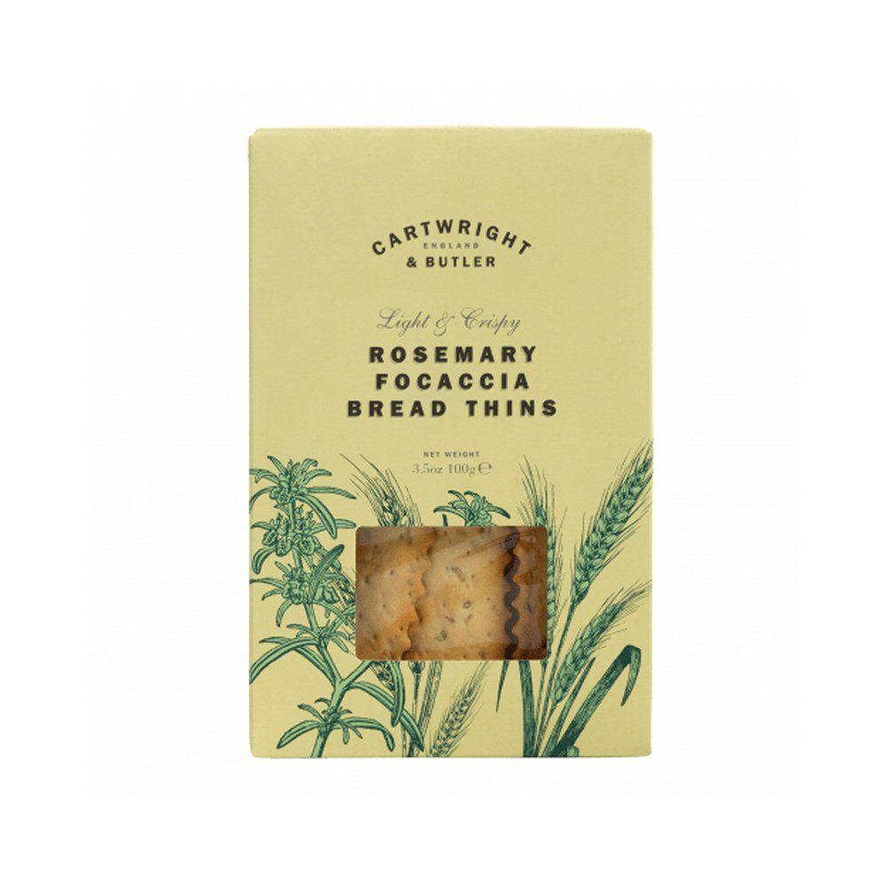 Cartwright & Butler 100g Rosemary Focaccia Bread Thins - Old Railway Line Garden Centre