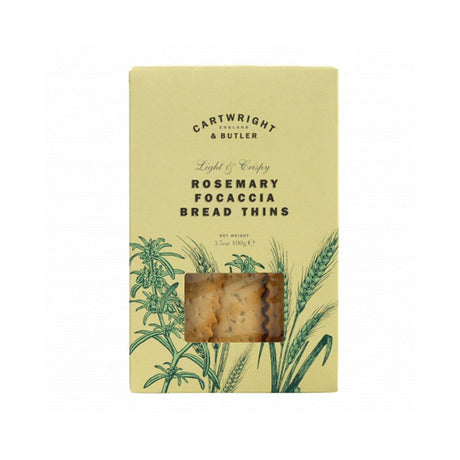 Cartwright & Butler 100g Rosemary Focaccia Bread Thins - Old Railway Line Garden Centre