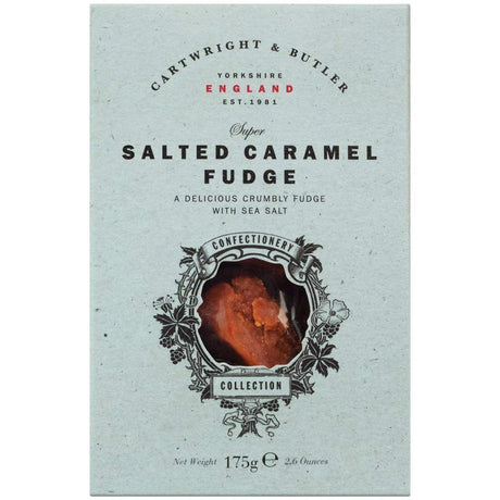 Cartwright & Butler 175g Sea Salted Fudge Carton - Old Railway Line Garden Centre
