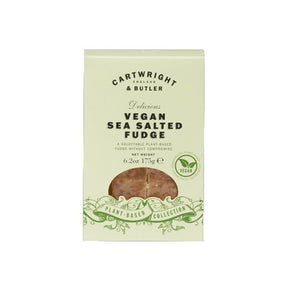 Cartwright & Butler 175g Vegan Sea Salted Fudge in Carton - Old Railway Line Garden Centre