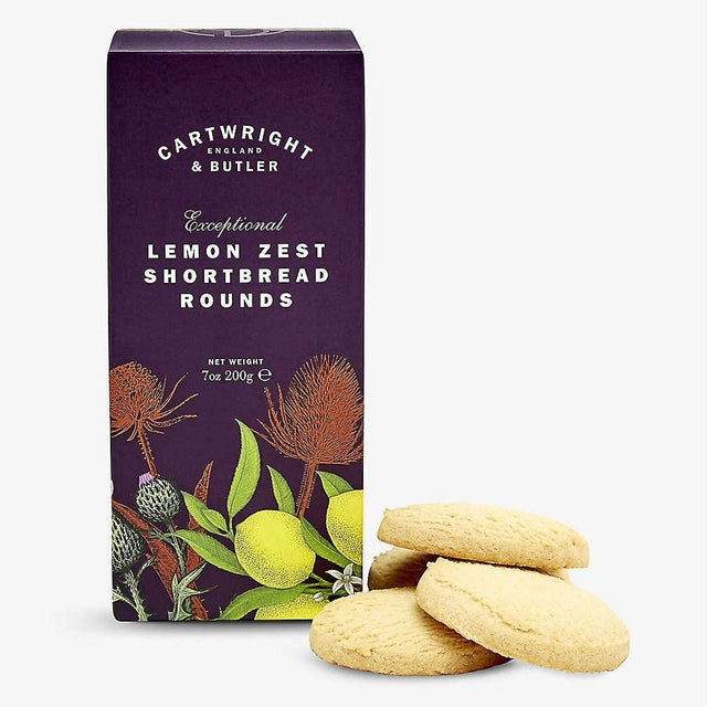Cartwright & Butler 200g Lemon Zest Shortbread Rounds Biscuits - Old Railway Line Garden Centre