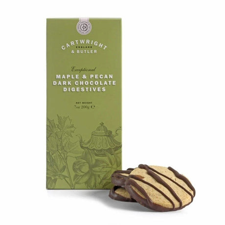 Cartwright & Butler 200g Maple & Pecan Dark Chocolate Biscuits - Old Railway Line Garden Centre
