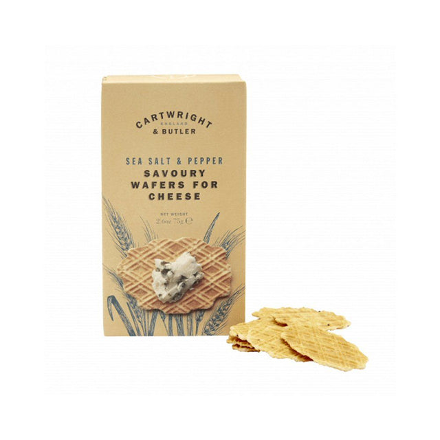 Cartwright & Butler 75g Sea Salt & Black Pepper Wafers - Old Railway Line Garden Centre