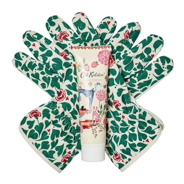 Cath Kidston The Artist's Kingdom Gardening Gloves & Hand Cream Set - Old Railway Line Garden Centre