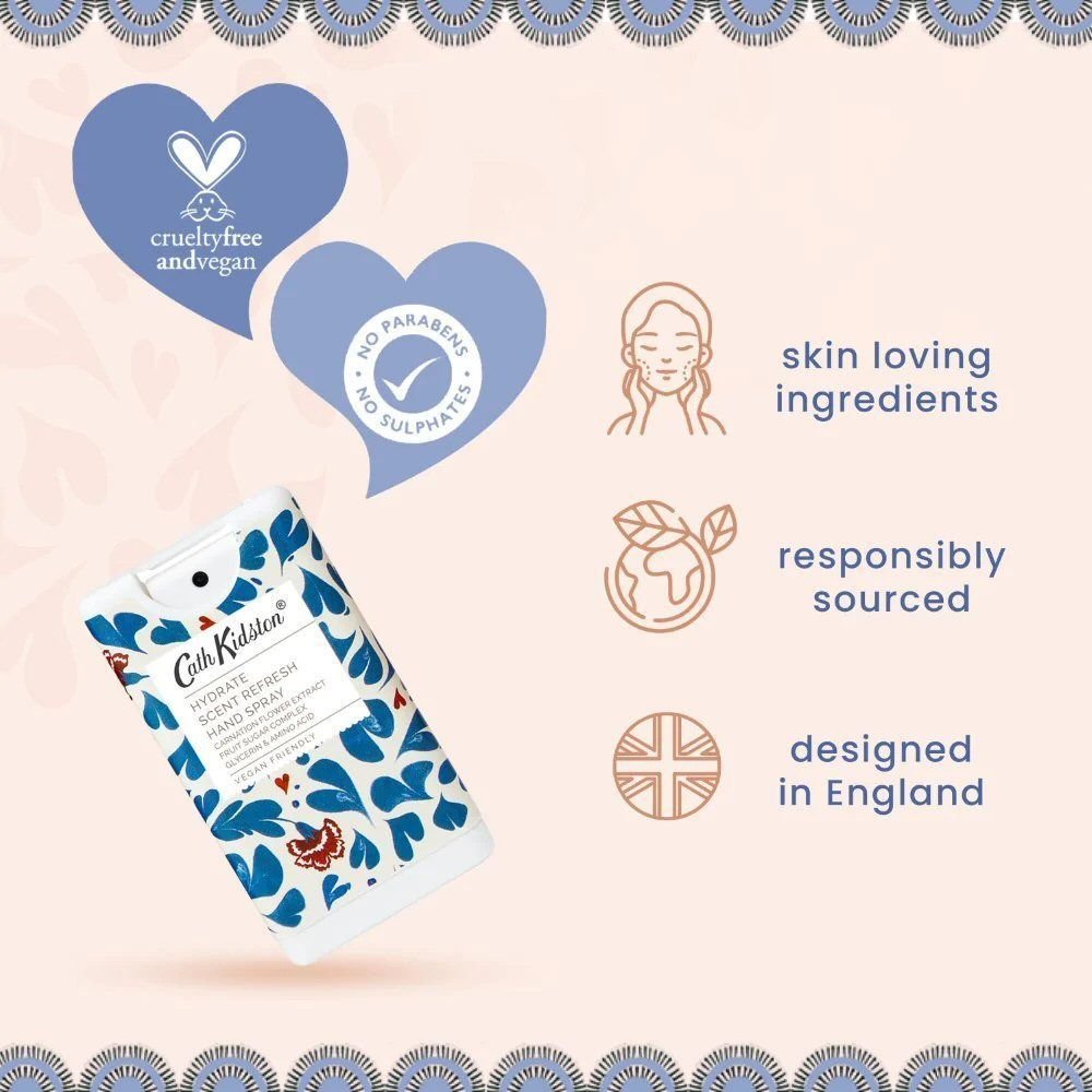 Cath Kidston The Artist's Kingdom Hydrate Scent Refresh Hand Spray - Old Railway Line Garden Centre