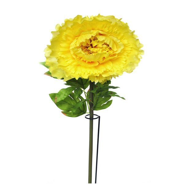 CB Imports 105cm Artificial Yellow Peony Stem - Old Railway Line Garden Centre