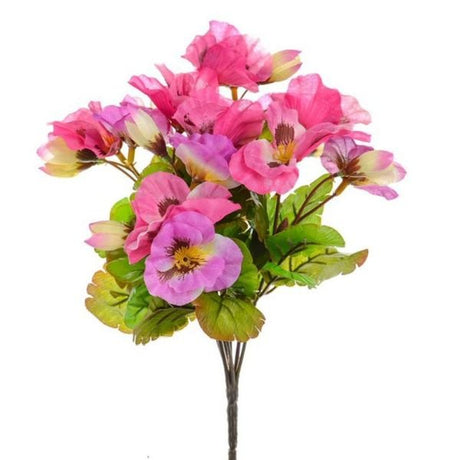 CB Imports 26cm Pink Artificial Pansy Bush - Old Railway Line Garden Centre