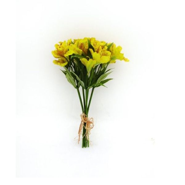 CB Imports 33cm Yellow Artificial Alstromeria Bundle - Old Railway Line Garden Centre