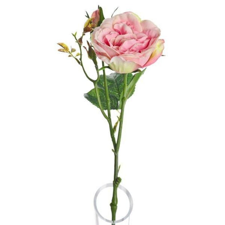 CB Imports 39cm Pink Artificial Lydia Cabbage Rose Spray - Old Railway Line Garden Centre