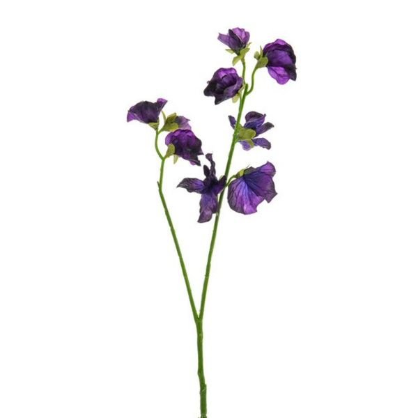 CB Imports 48cm Purple Artificial Sweetpea Stem - Old Railway Line Garden Centre