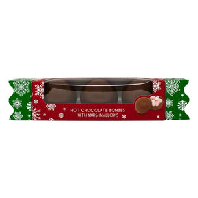 Cocoba Set of 3 Milk Chocolate Christmas Hot Chocolate Bombes