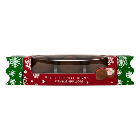Cocoba Set of 3 Milk Chocolate Christmas Hot Chocolate Bombes