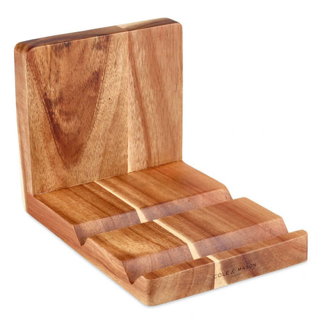 Cole & Mason 18cm Buckland Acacia Recipe Cook Book & Tablet Stand - Old Railway Line Garden Centre