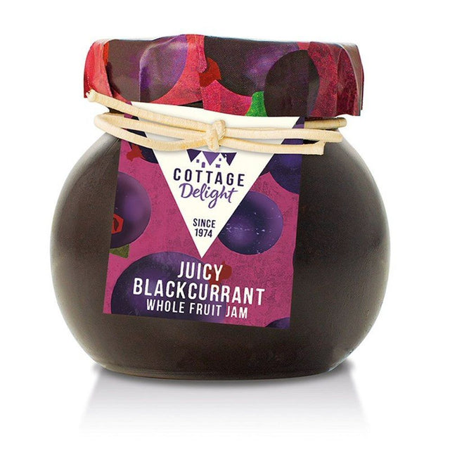 Cottage Delight 113g Juicy Blackcurrant Whole Fruit Jam - Old Railway Line Garden Centre
