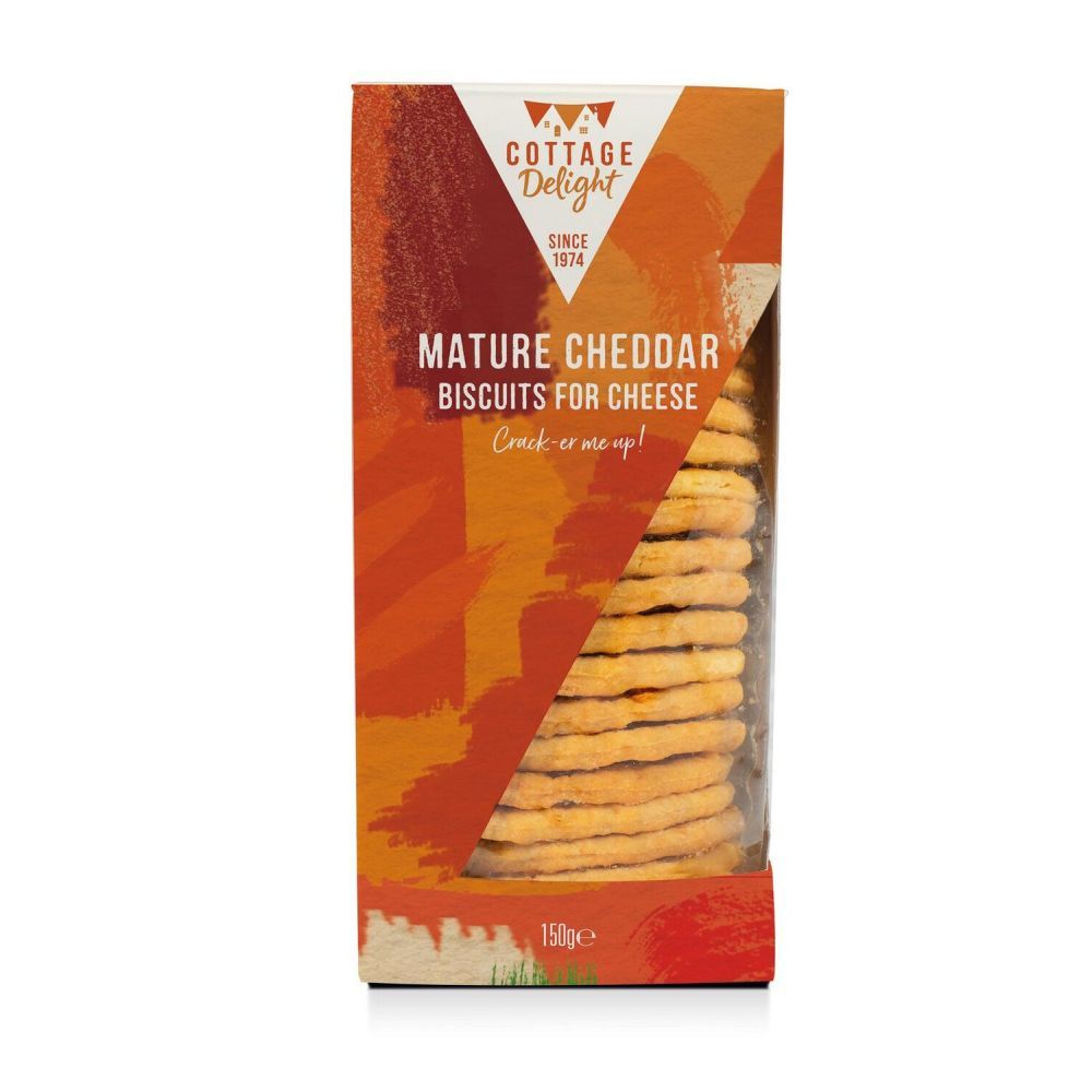 Cottage Delight 150g Mature Cheddar Biscuits - Old Railway Line Garden Centre