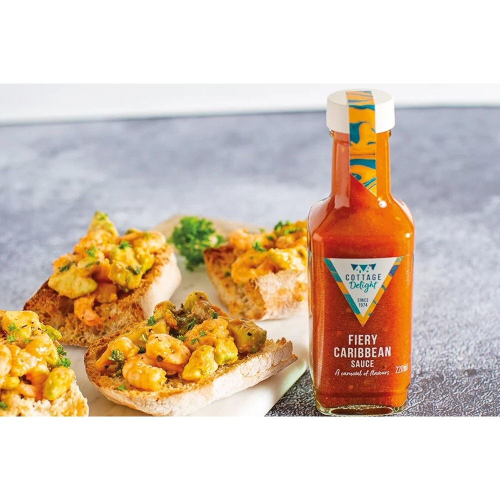 Cottage Delight 220ml Fiery Caribbean Sauce - Old Railway Line Garden Centre