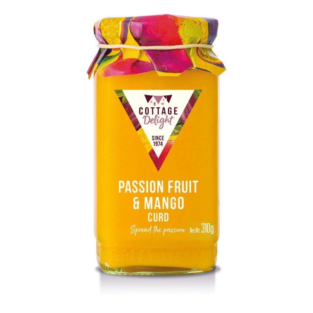 Cottage Delight 310g Passion Fruit & Mango All Butter Curd - Old Railway Line Garden Centre