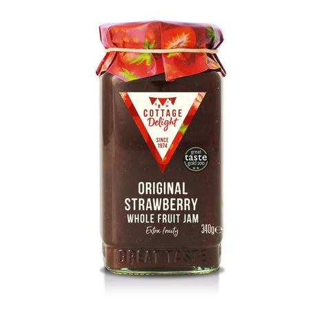Cottage Delight 340g Original Strawberry Whole Fruit Jam - Old Railway Line Garden Centre