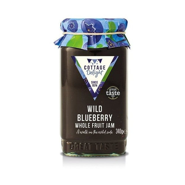 Cottage Delight 340g Wild Blueberry Whole Fruit Jam - Old Railway Line Garden Centre