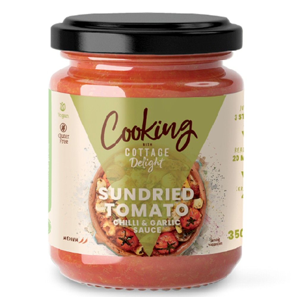 Cottage Delight 350g Sundried Tomato Chill & Garlic Pasta Sauce - Old Railway Line Garden Centre