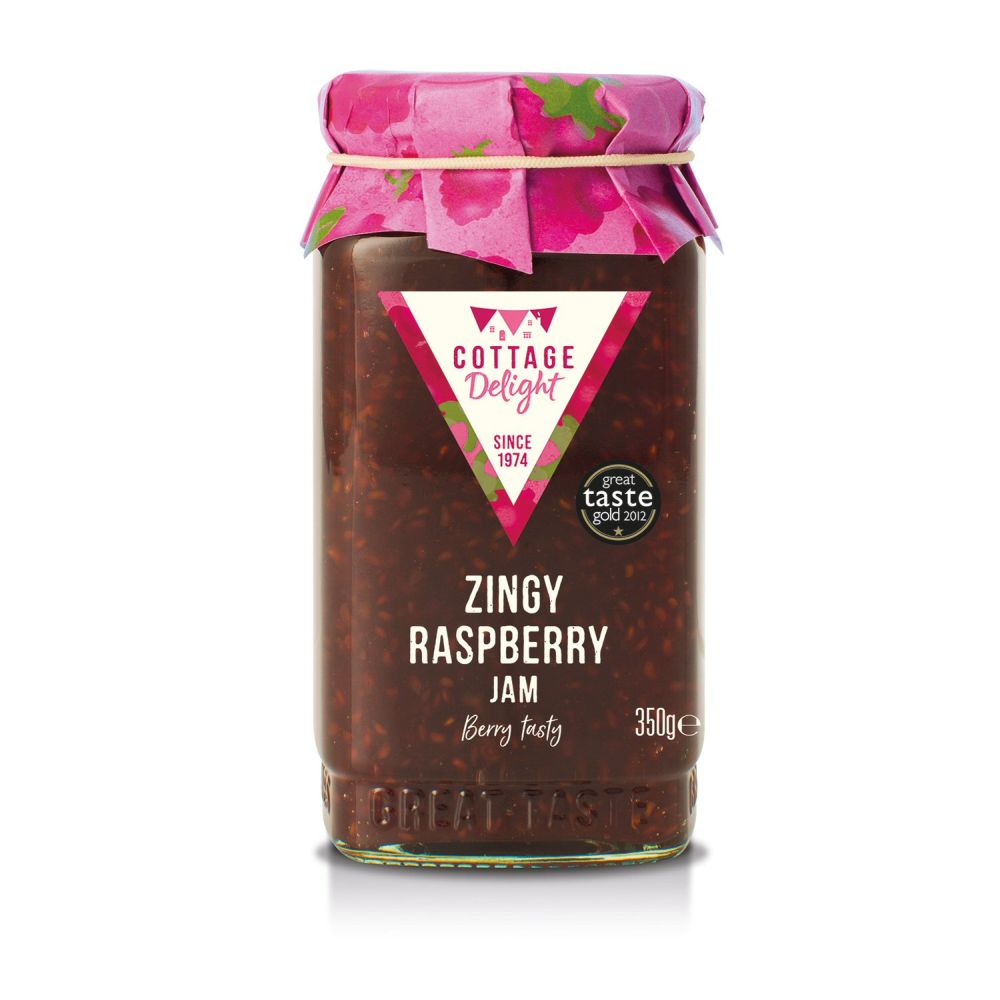 Cottage Delight 350g Zingy Raspberry Jam - Old Railway Line Garden Centre