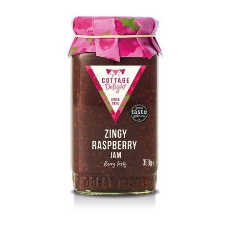 Cottage Delight 350g Zingy Raspberry Jam - Old Railway Line Garden Centre