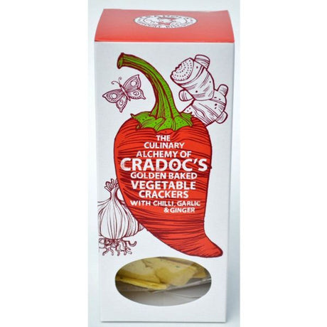 Cradoc's 80g Chilli, Ginger & Garlic Vegetable Crackers - Old Railway Line Garden Centre