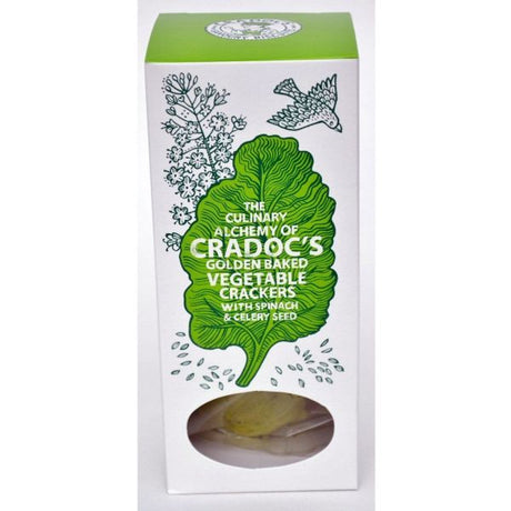 Cradoc's 80g Spinach & Celery Vegetable Crackers - Old Railway Line Garden Centre