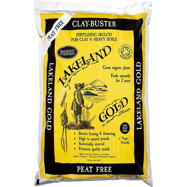 Dalefoot 30L Lakeland Gold Clay - Buster Peat - Free Mulch - Old Railway Line Garden Centre
