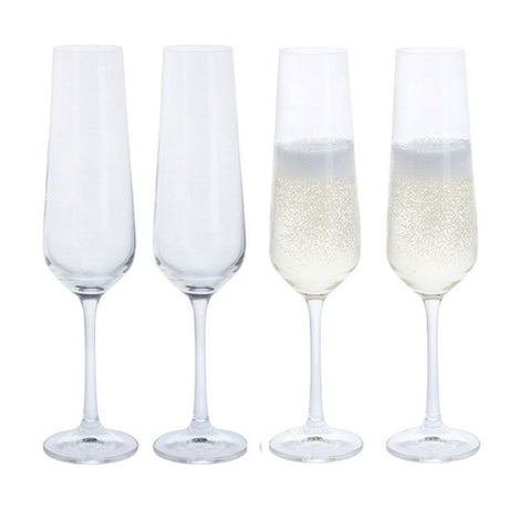 Dartington Cheers! Set of 4 Champagne Flute - Old Railway Line Garden Centre