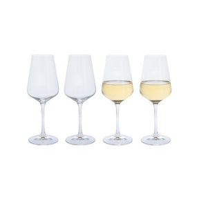 Dartington Cheers! Set of 4 White Wine Glasses - Old Railway Line Garden Centre