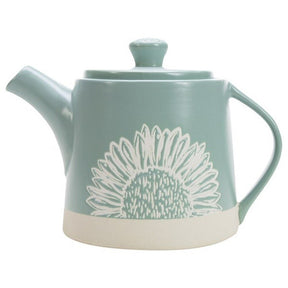 David Mason 19cm Blue Artisan Flower Teapot - Old Railway Line Garden Centre