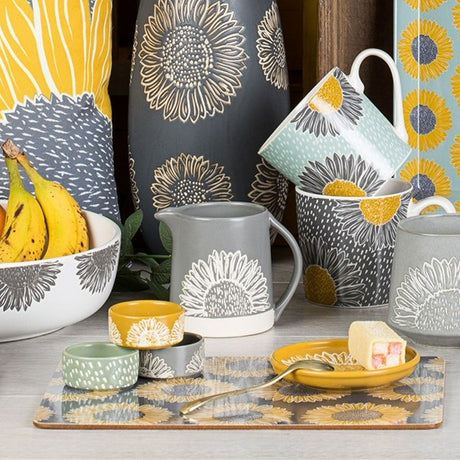 David Mason 29cm Grey Artisan Flower Placemats (Set of 4) - Old Railway Line Garden Centre