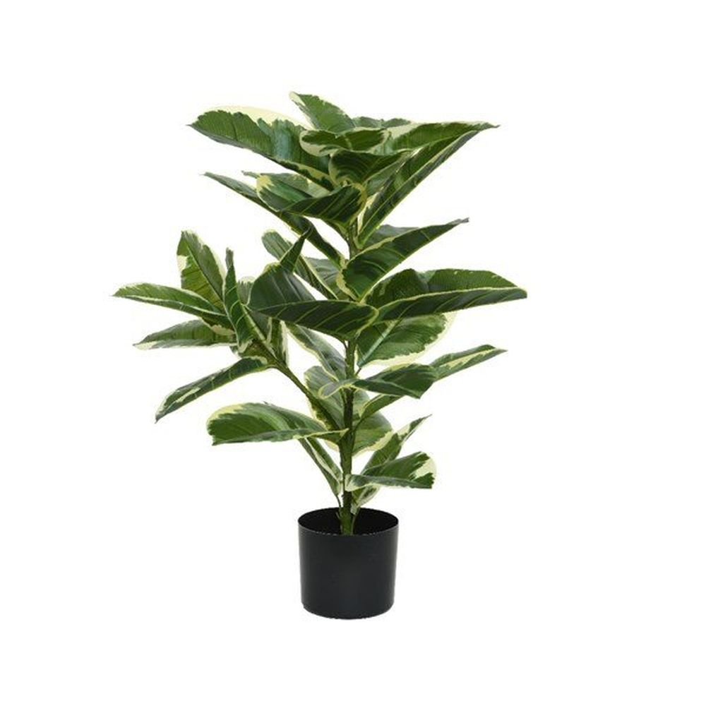 Decoris 76cm Artificial Potted Rubber Plant - Old Railway Line Garden Centre