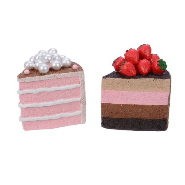 Decoris Poly Cake Slice (Choice of 2) - DISPLAY - Old Railway Line Garden Centre