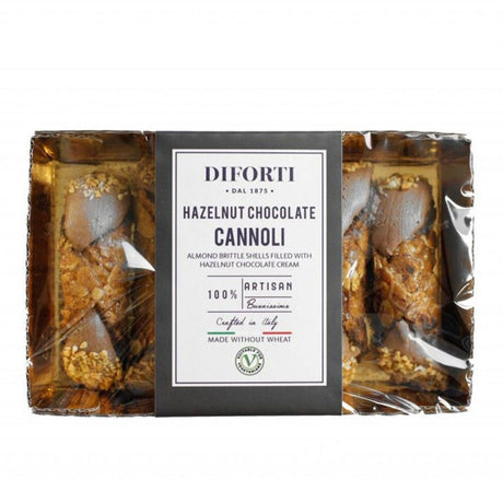Diforti 430g Gluten Free Hazelnut Chocolate Cannoli - Old Railway Line Garden Centre